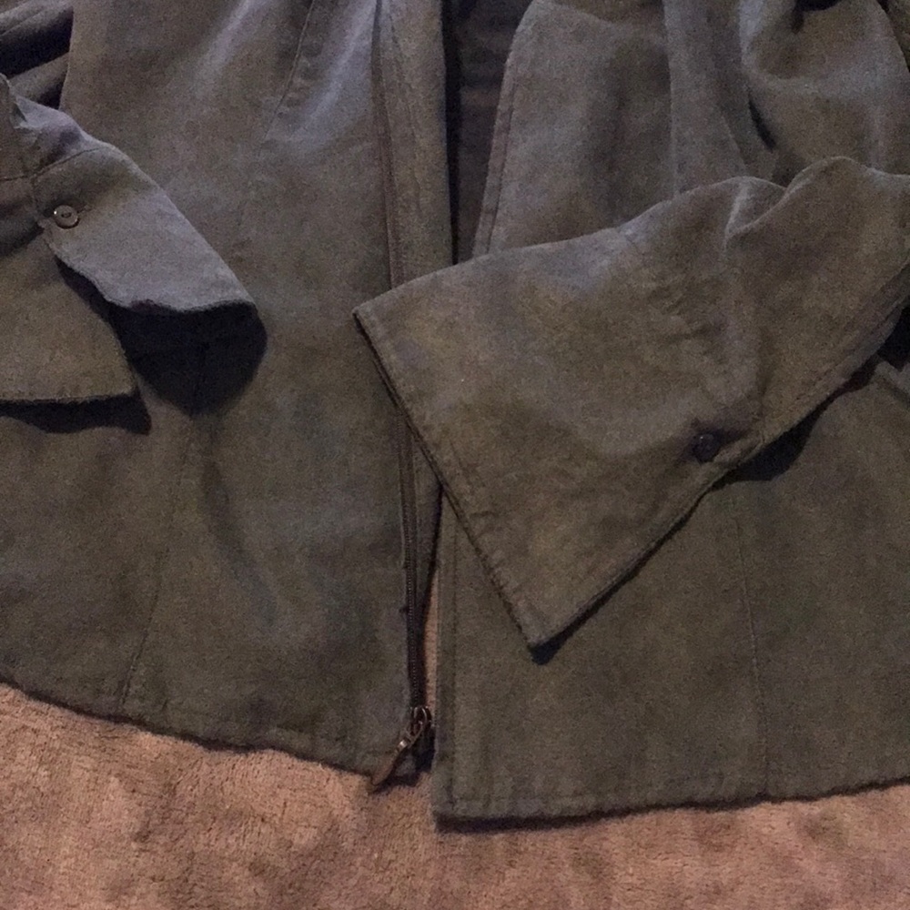 Croft & Borrow green zip up jacket size Large - Picture 3 of 5